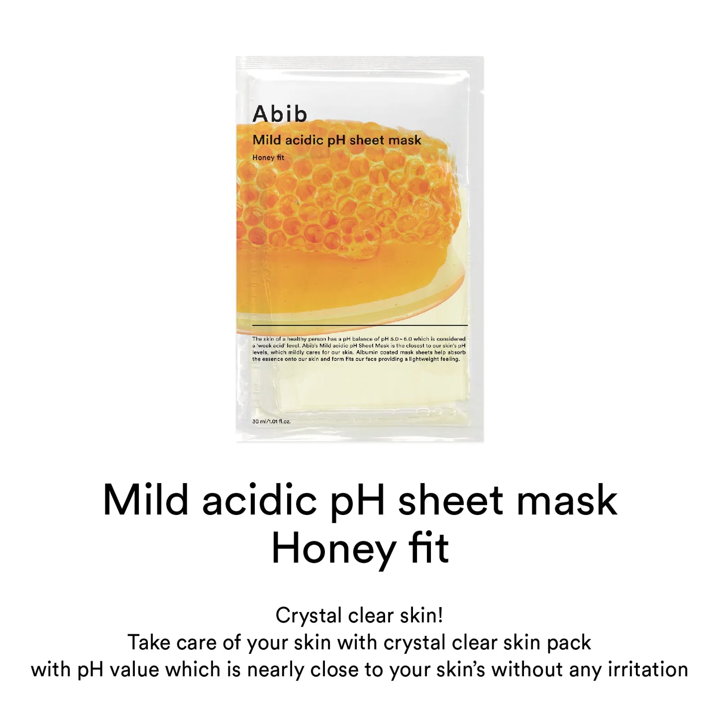 Abib - Mild acidic pH sheet mask (Honey fit)