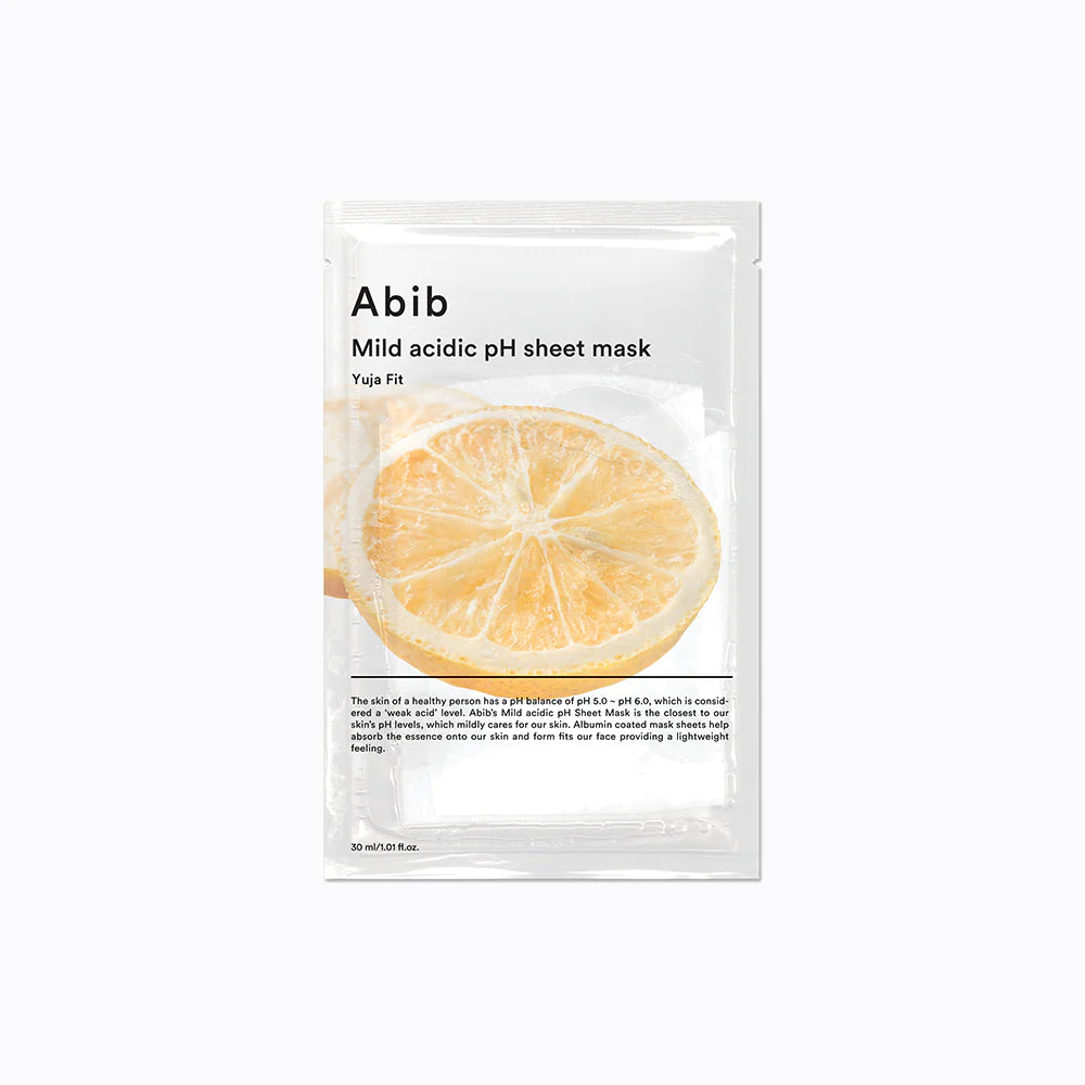 Abib -Mild acidic pH sheet mask (Yuja fit)