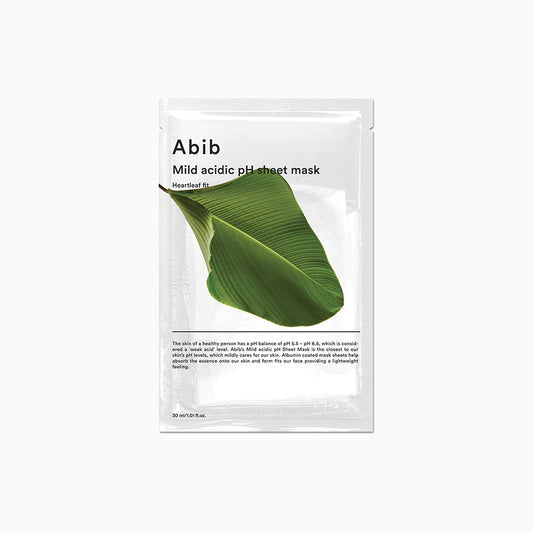 Abib - Mild acidic pH sheet mask (Heartleaf fit)